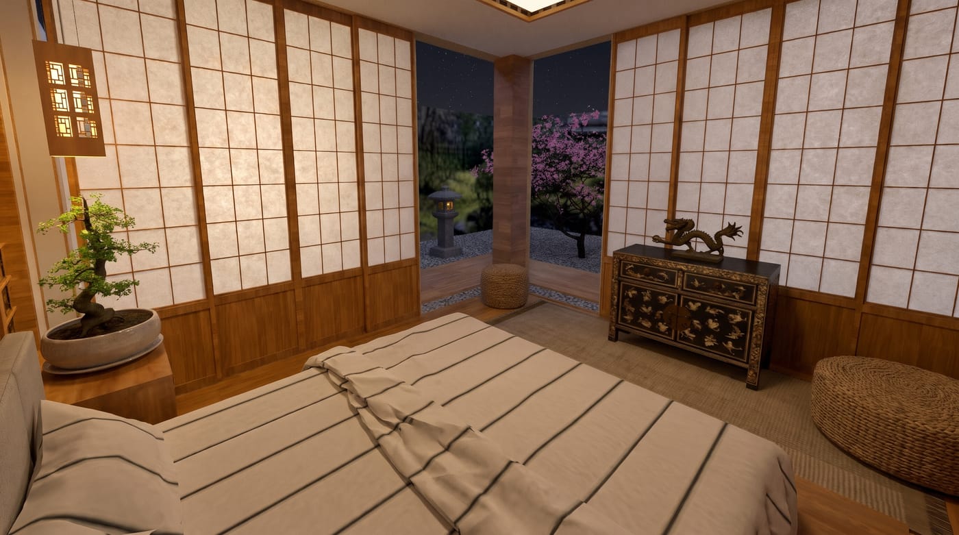 Asian bedroom