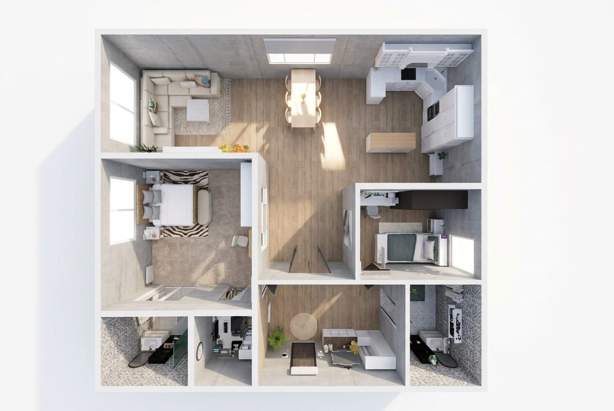 Contemporary floor plan