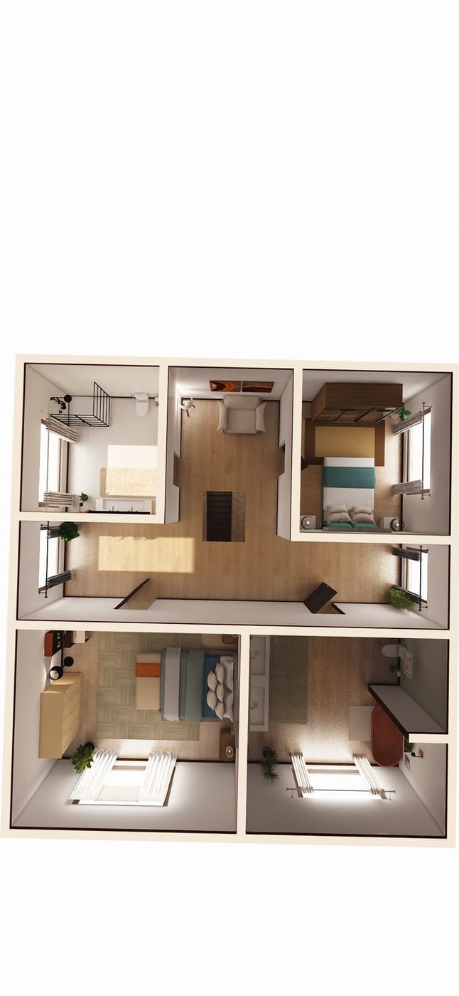 Mid-century floor plan