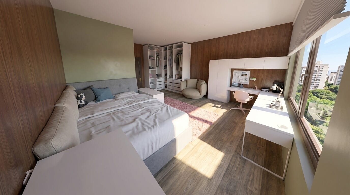 Mid-century bedroom