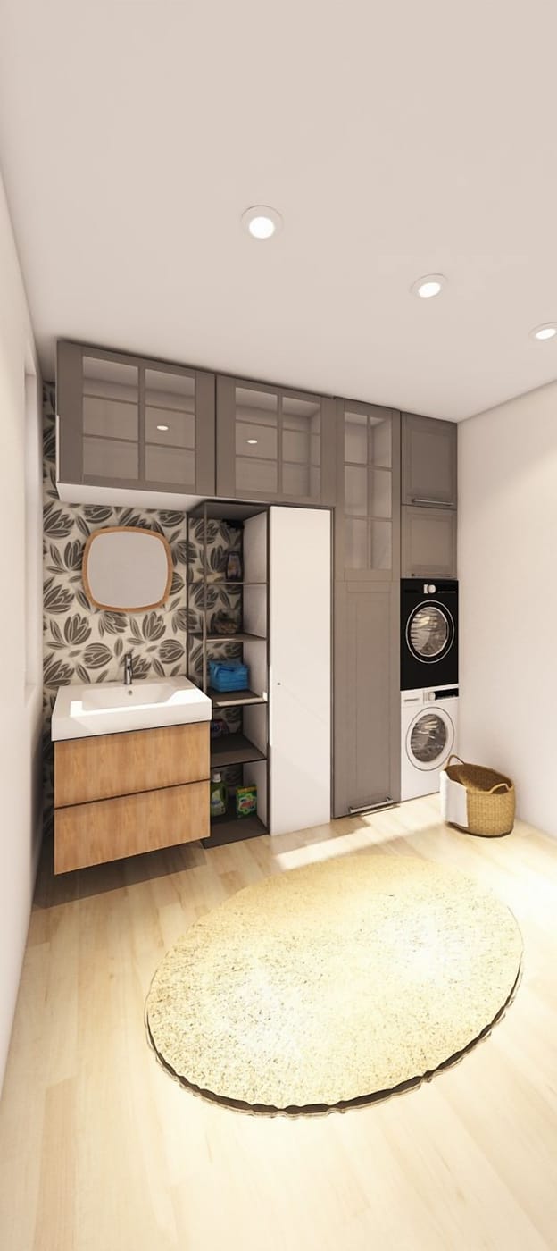 Scandinavian laundry room