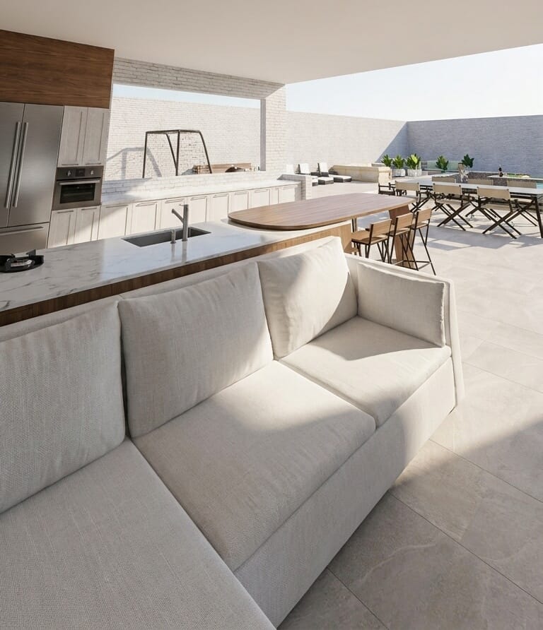 Mid-century outdoor space
