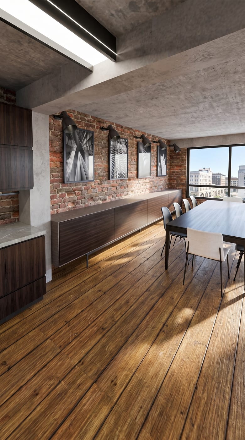 Industrial dining room