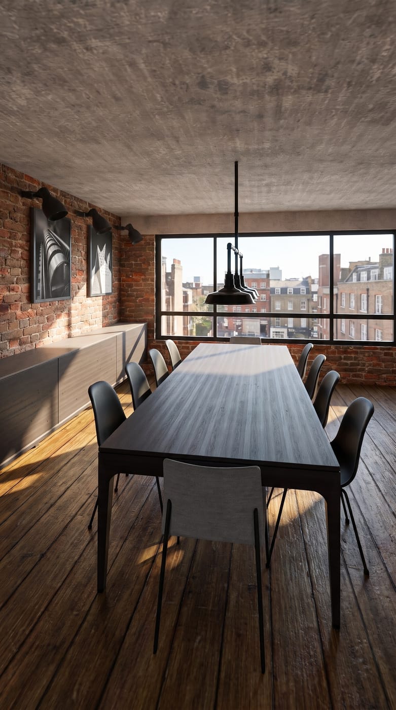 Industrial dining room