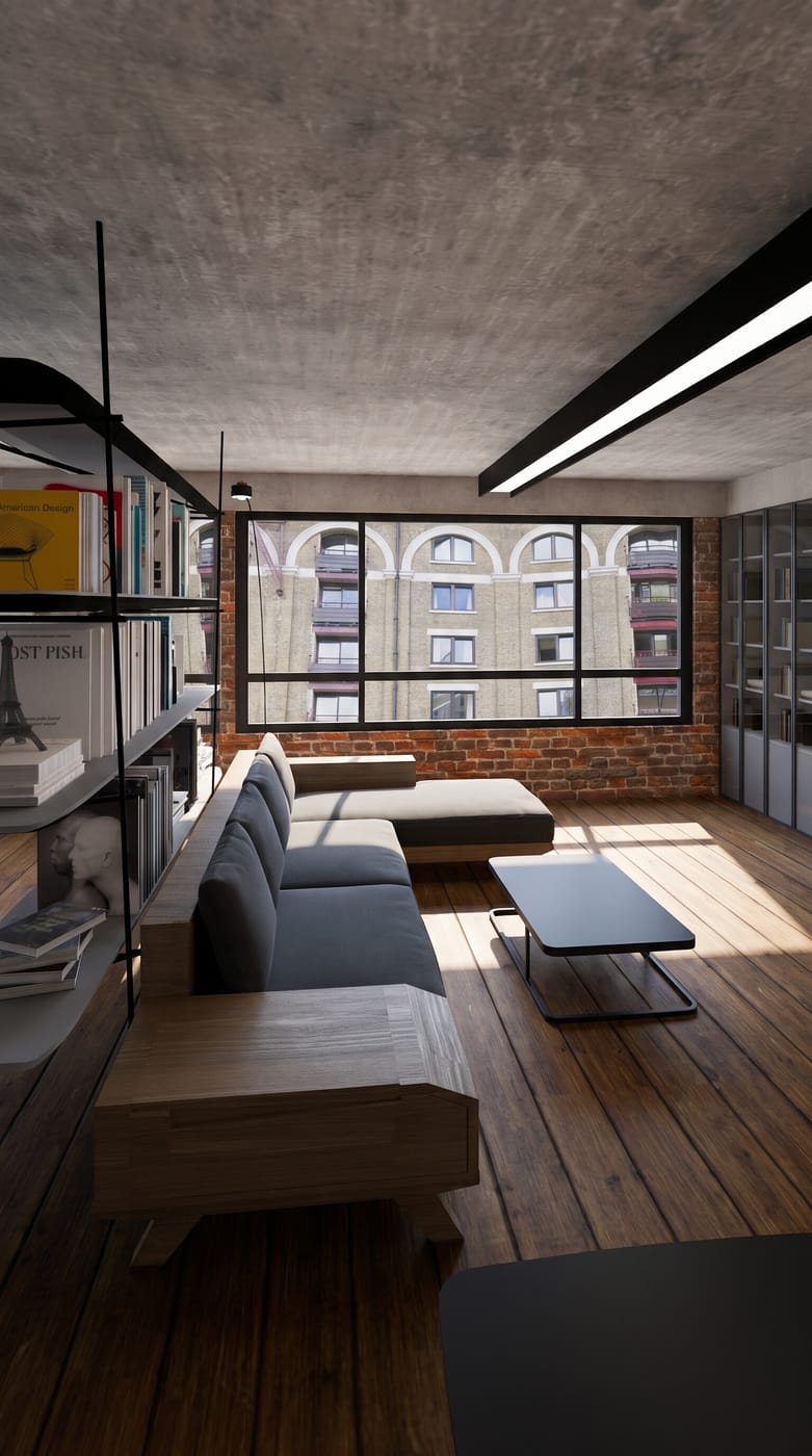 Industrial living room