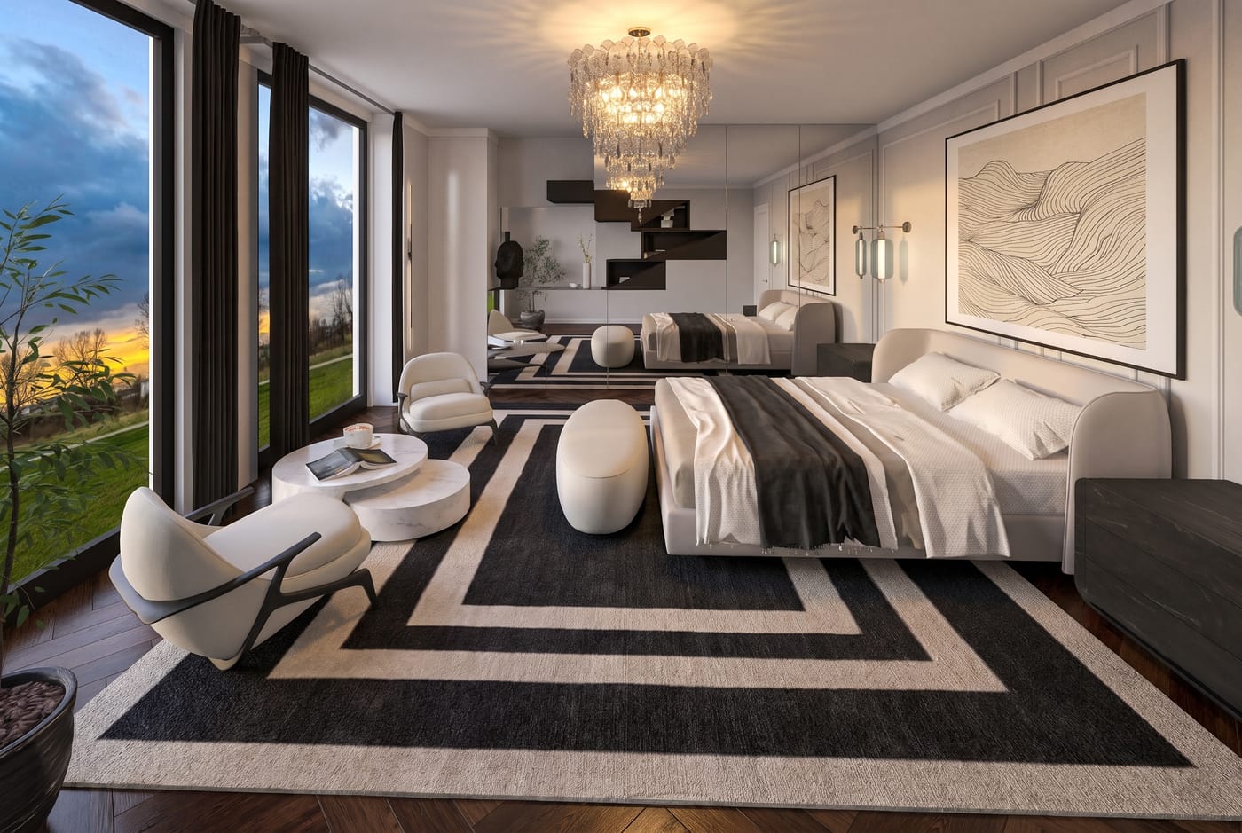Mid-century bedroom