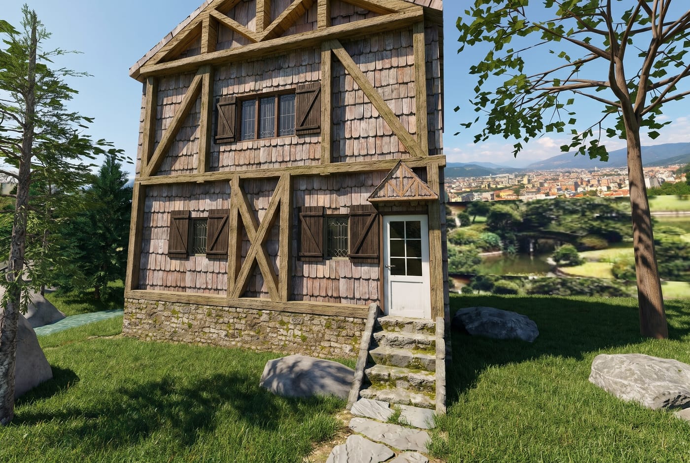 Facade Rustic outdoor space