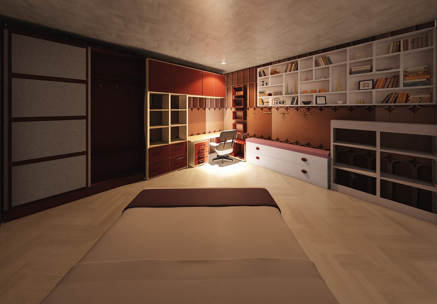 Mid-century bedroom