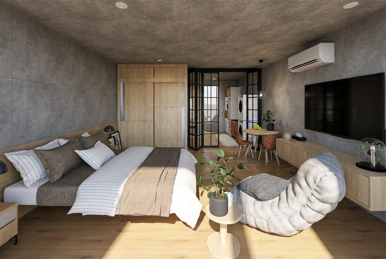 Mid-century bedroom