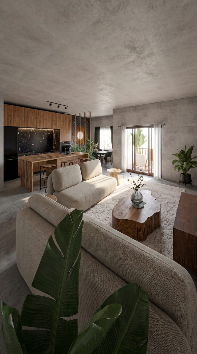 Mid-century living room