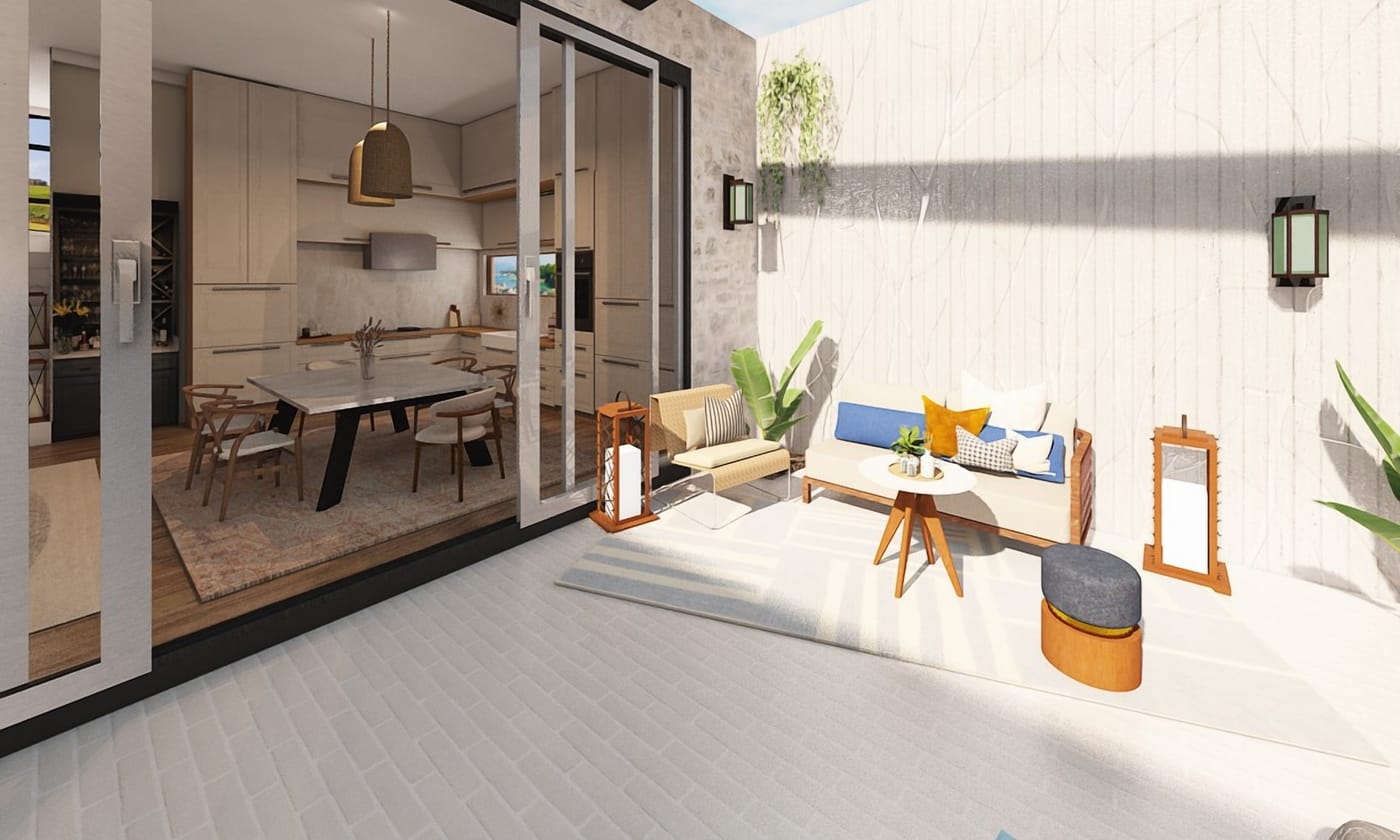 Contemporary outdoor space