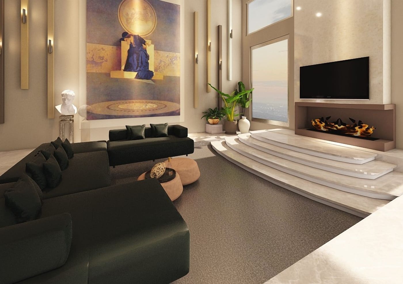 Contemporary living room