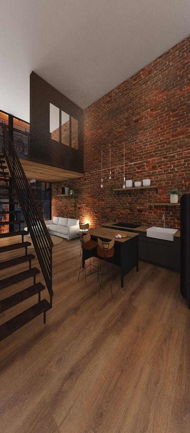 Industrial living room