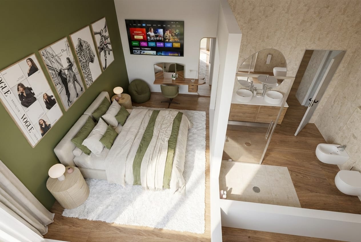 Mid-century bedroom