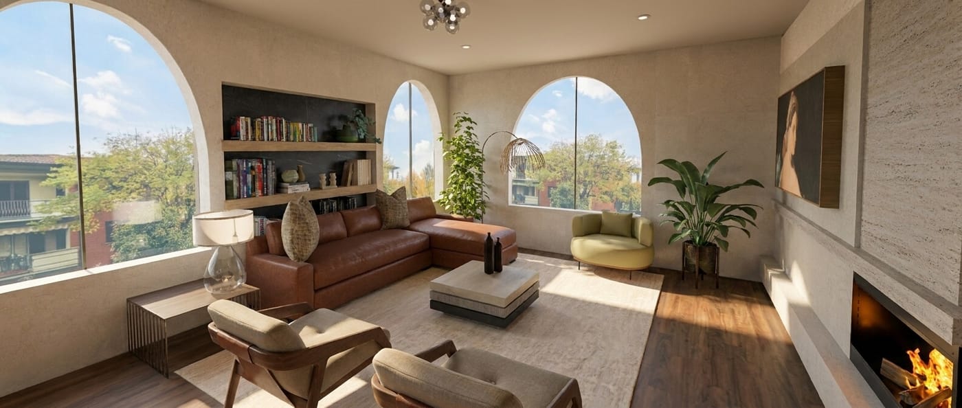 Mid-century living room