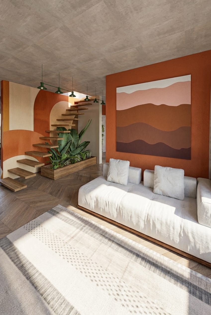 Mid-century living room