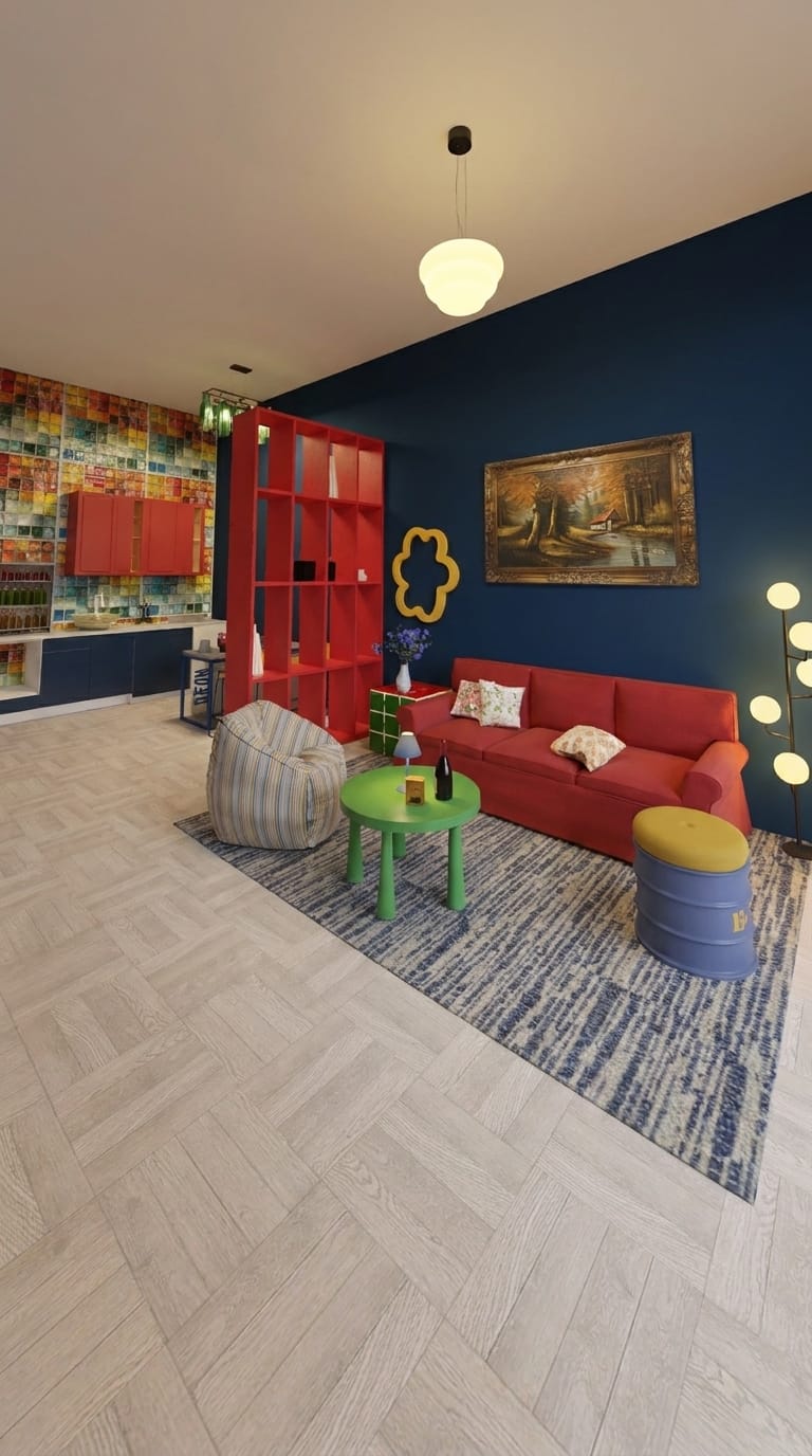 Eclectic living room