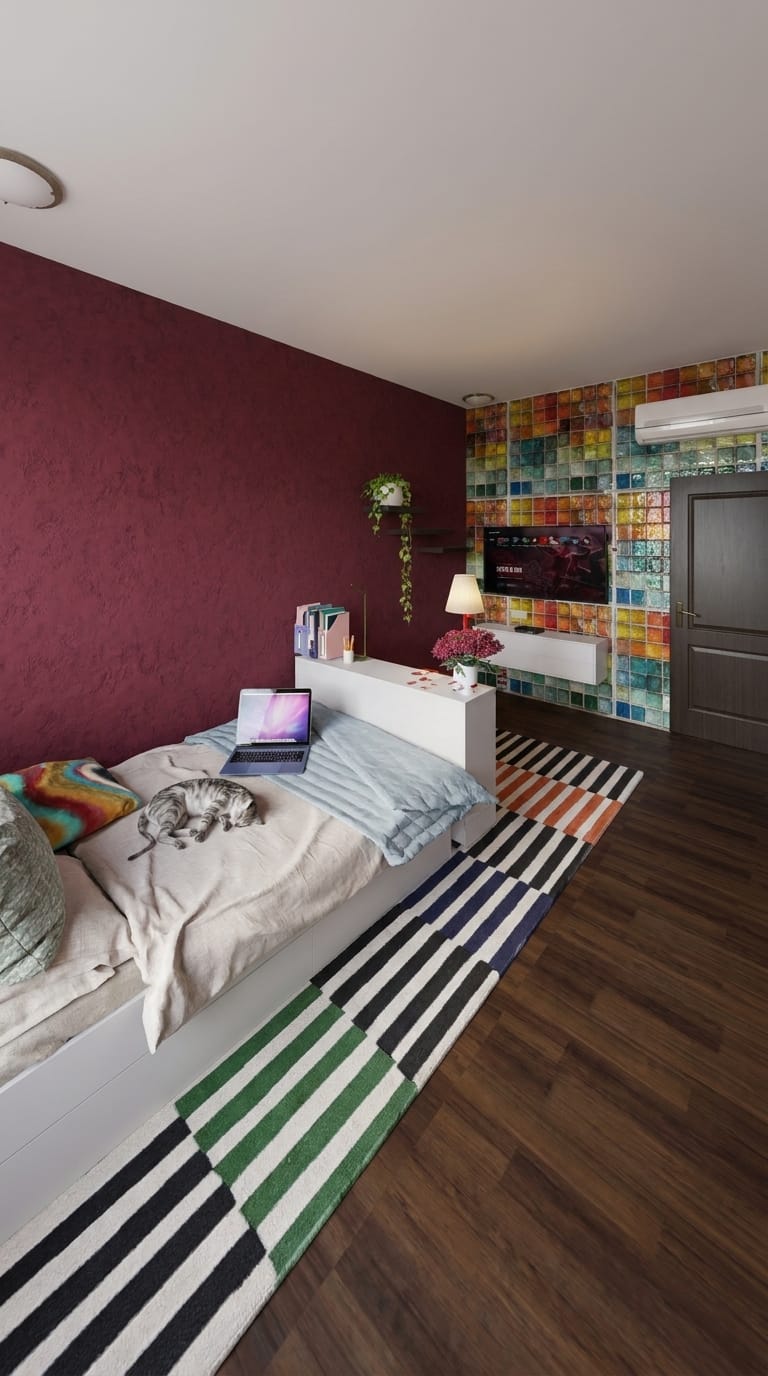 Eclectic bedroom