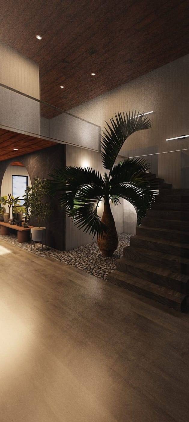 Mid-century hall