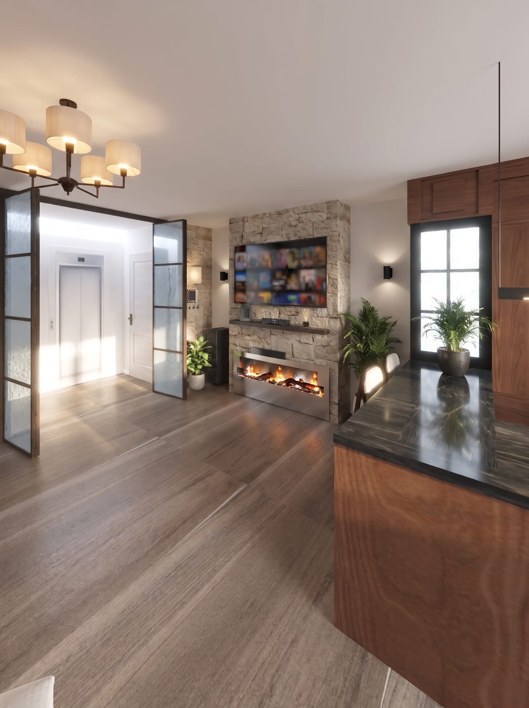 Mid-century living room