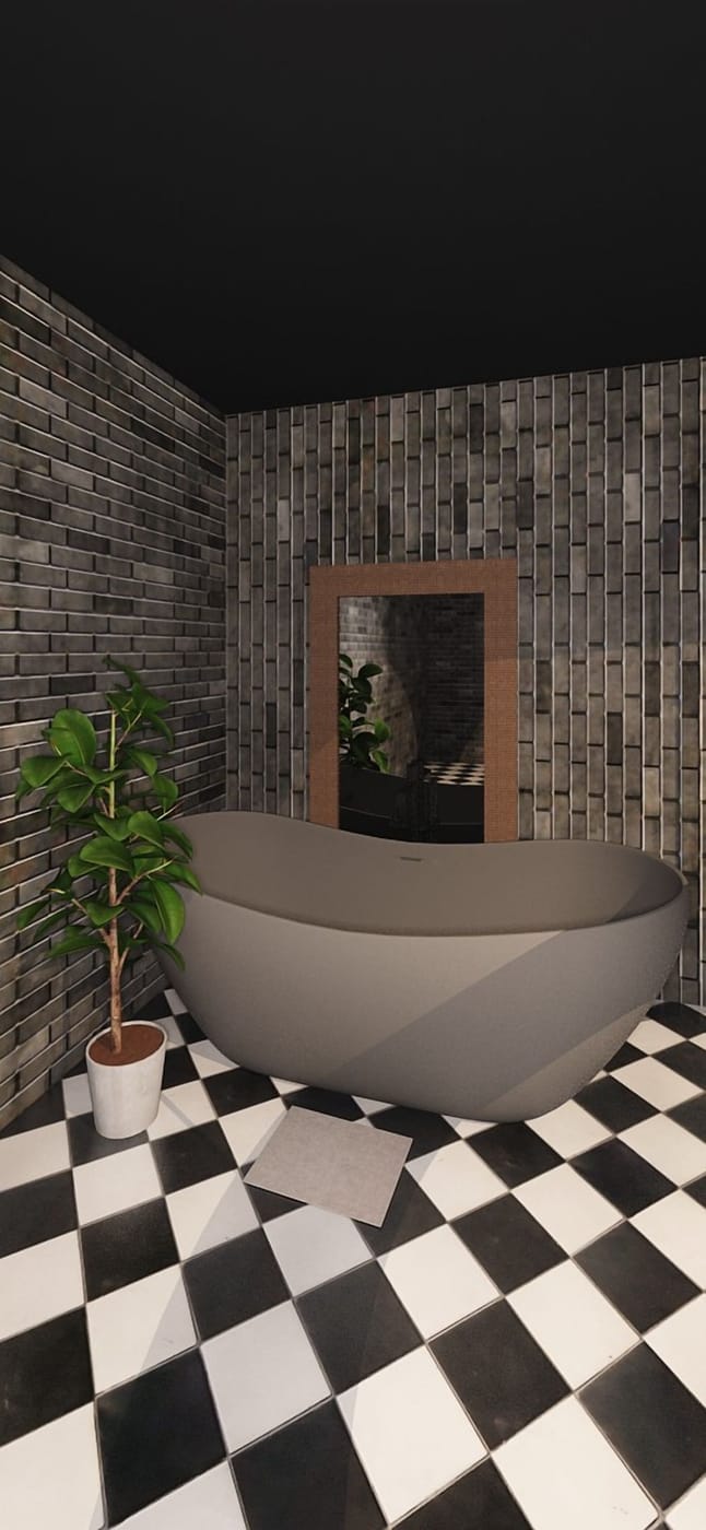 Mid-century bathroom