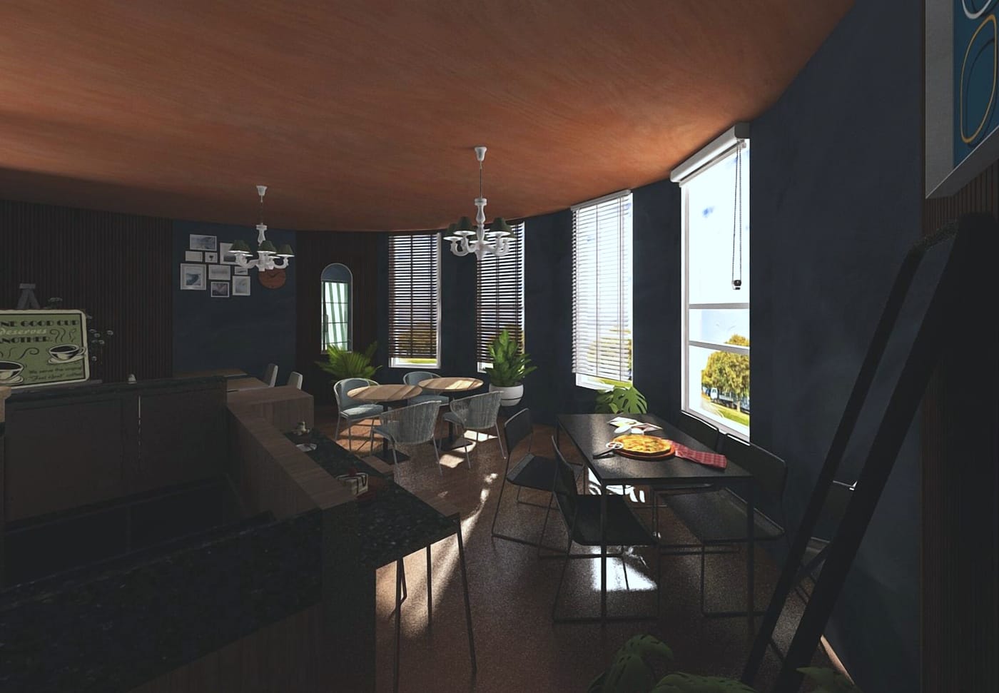Mid-century cafe