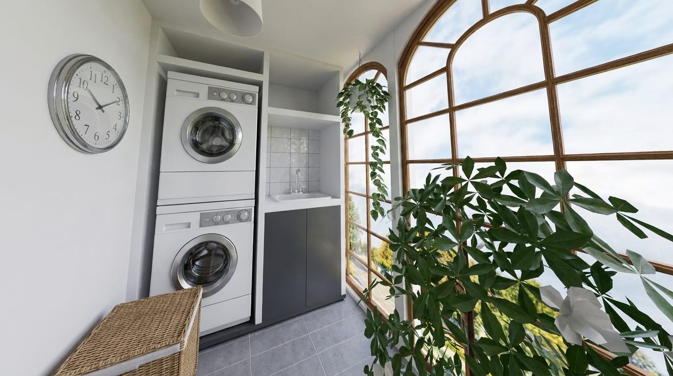 Mid-century laundry room