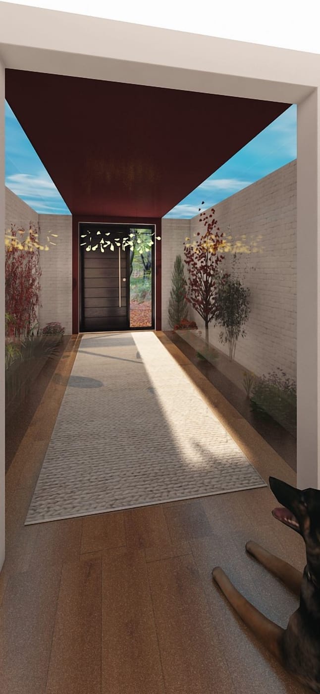 Mid-century hall