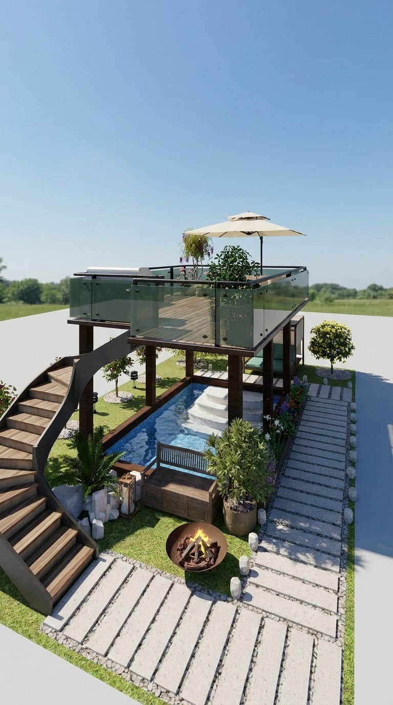 Modern outdoor space