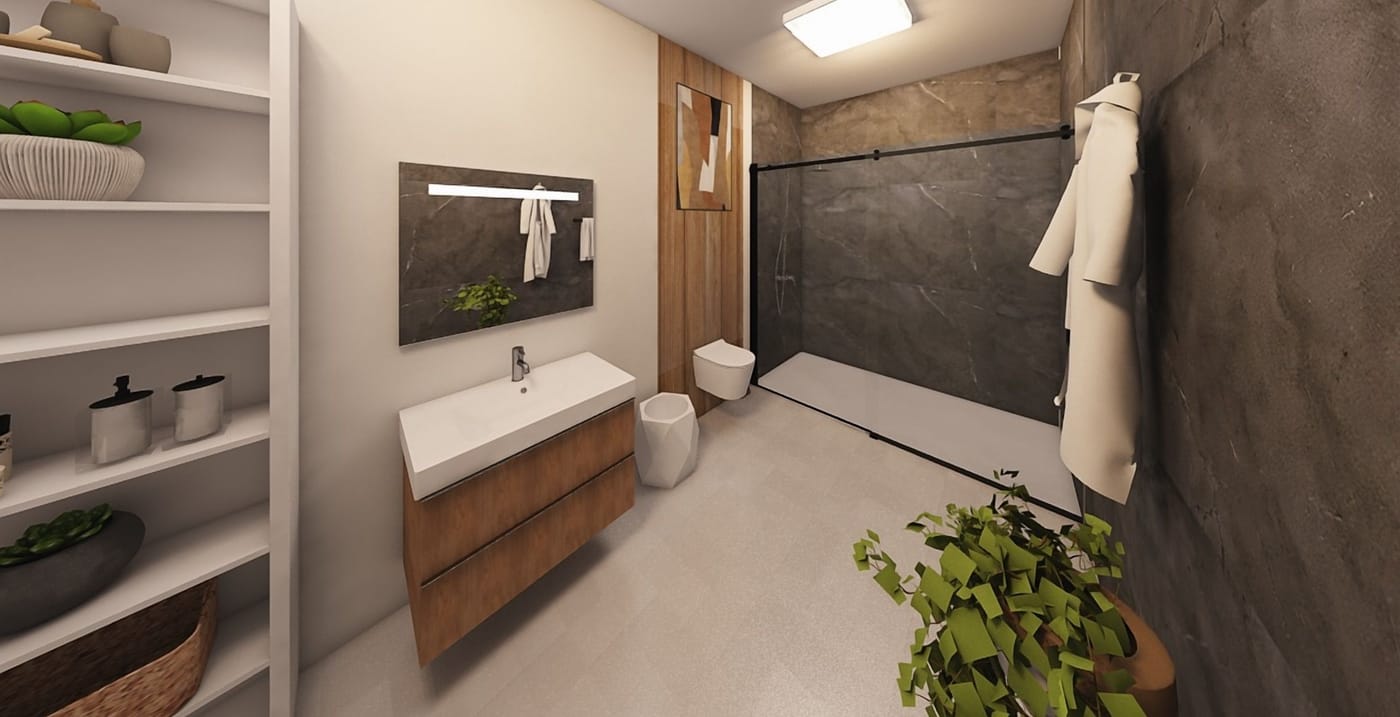 Mid-century bathroom