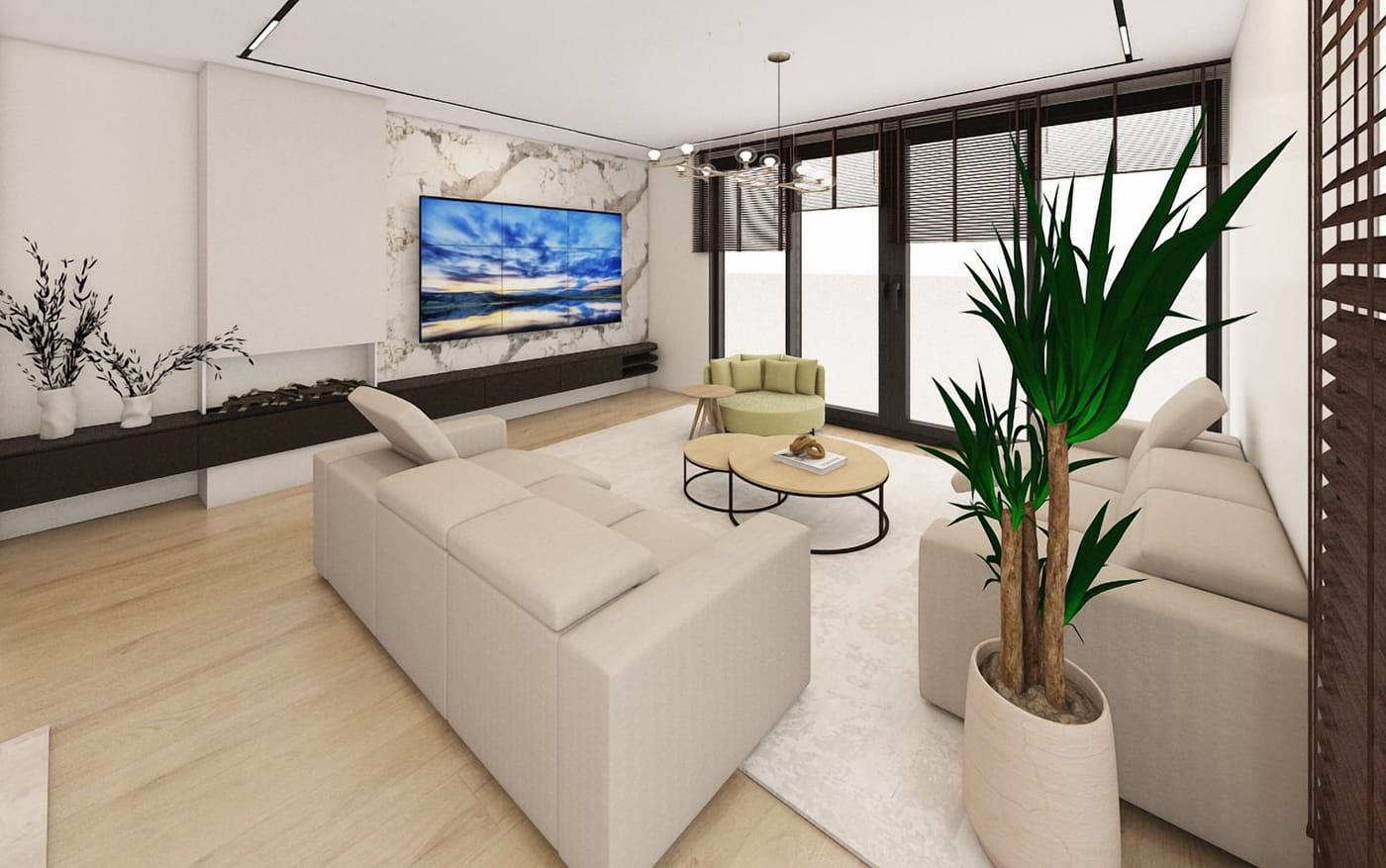 Mid-century living room