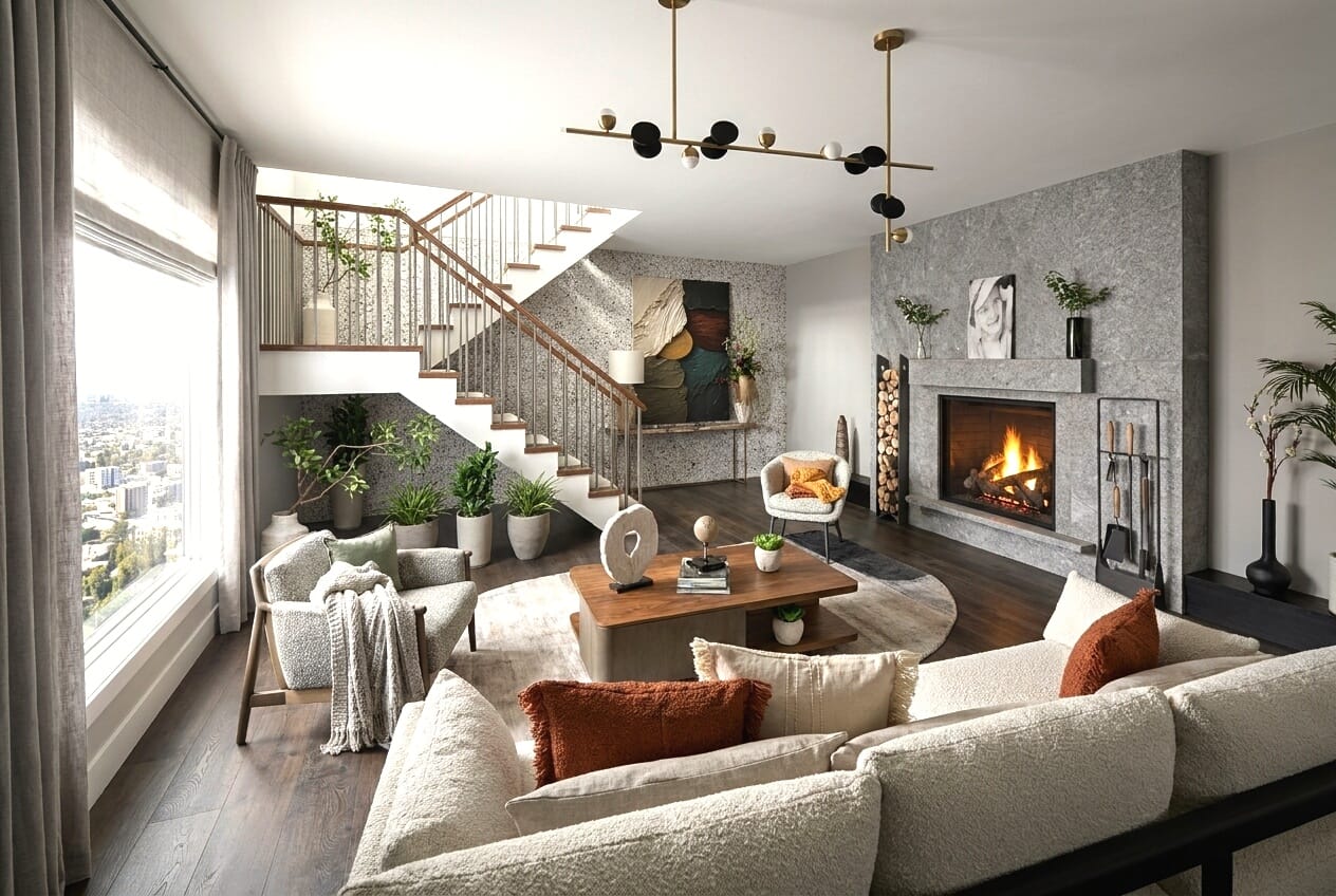 Mid-century living room