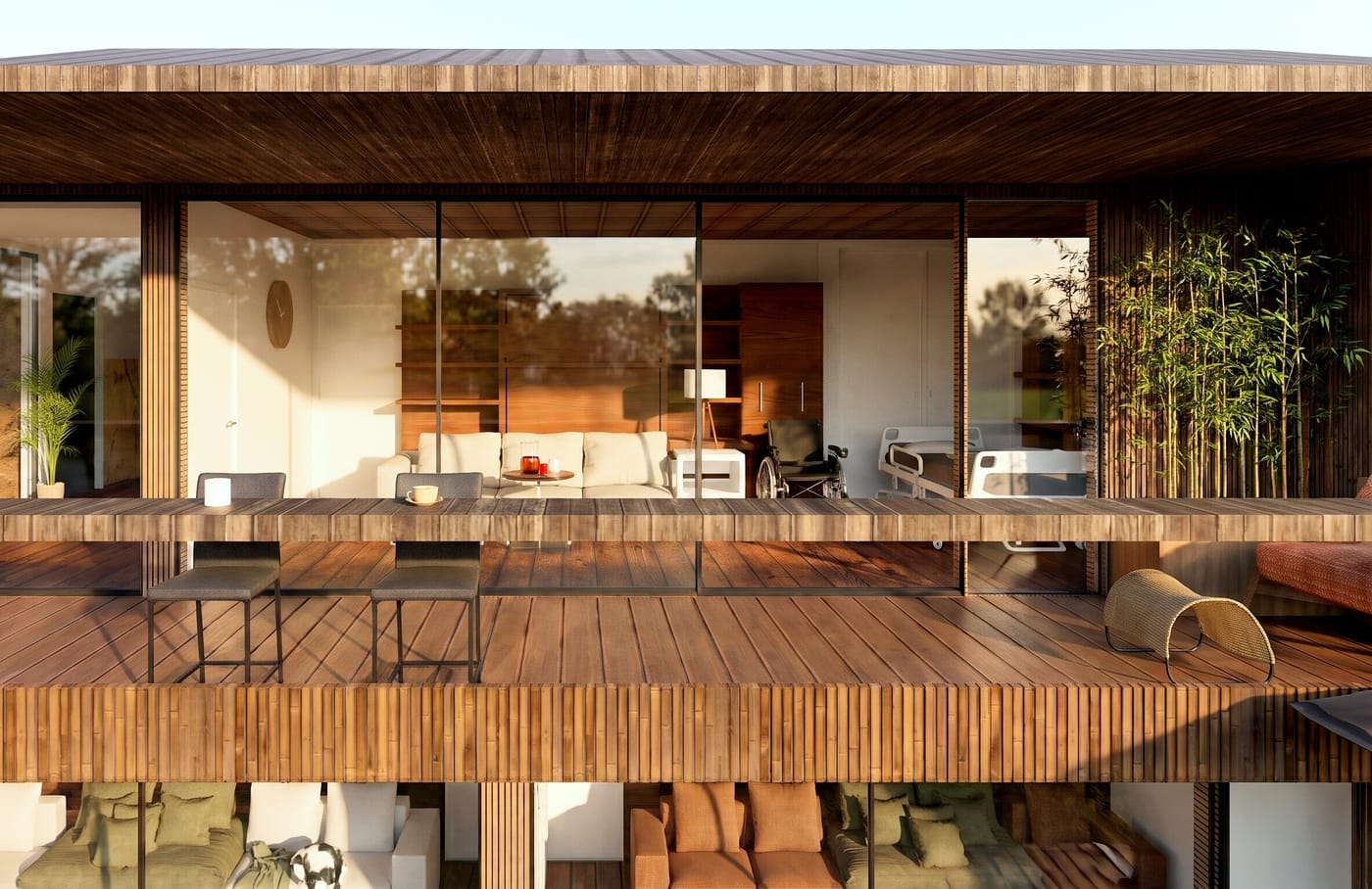 Mid-century outdoor space