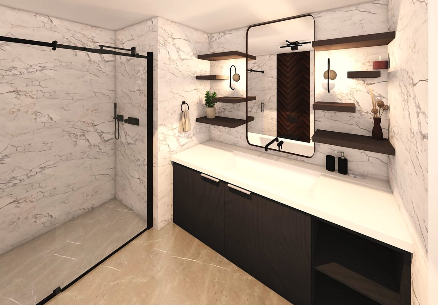 Mid-century bathroom