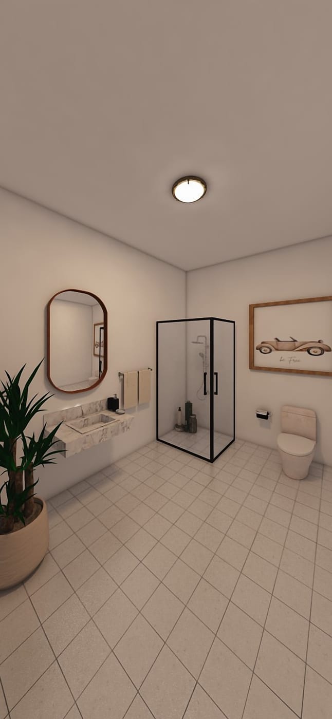 Mid-century bathroom