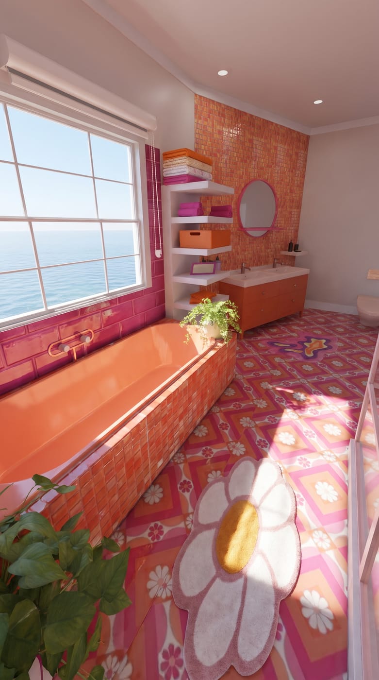 Retro 70s bathroom