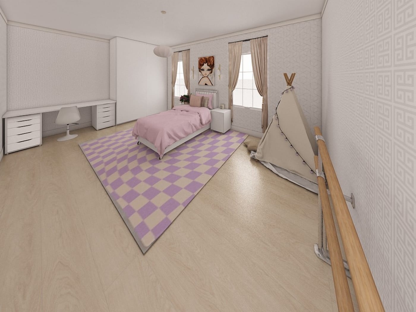 Mid-century bedroom
