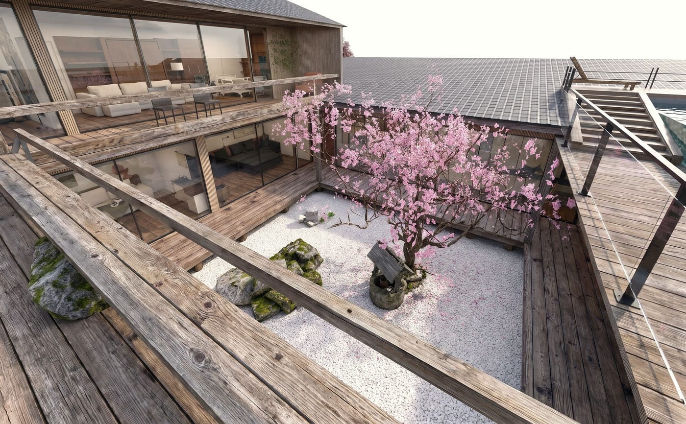 Wabi-sabi outdoor space