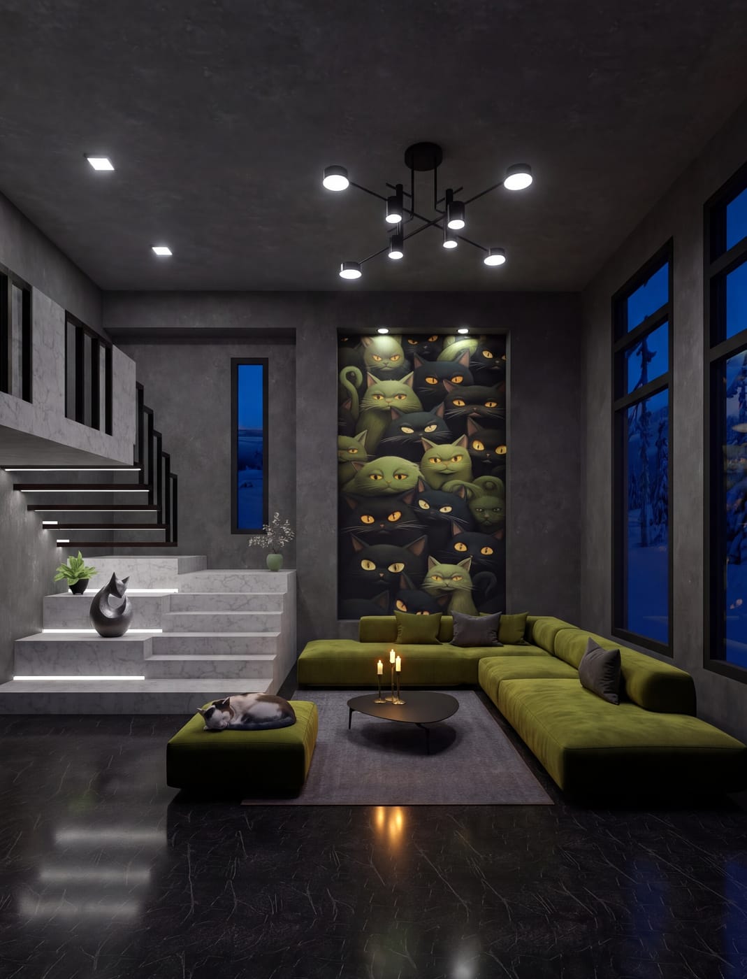 Mid-century living room