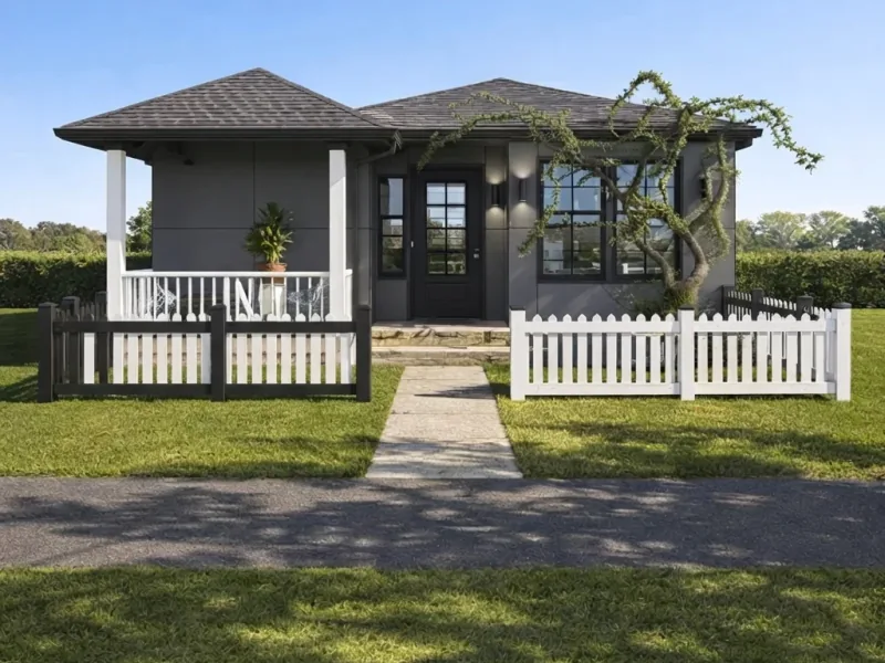 AI-generated image: House front, redesigned