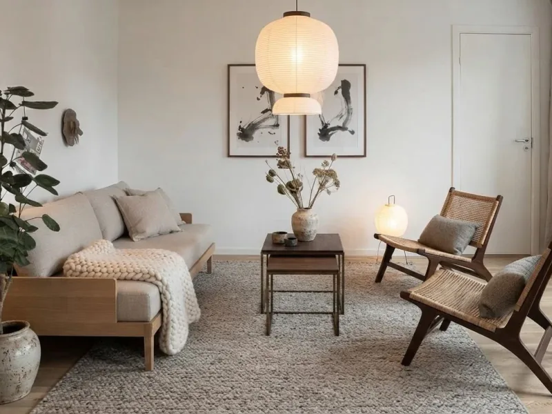 AI-generated image: Living room, redesigned