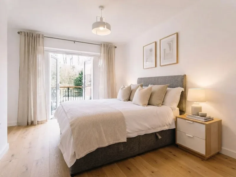 AI-generated image: Bedroom, redesigned